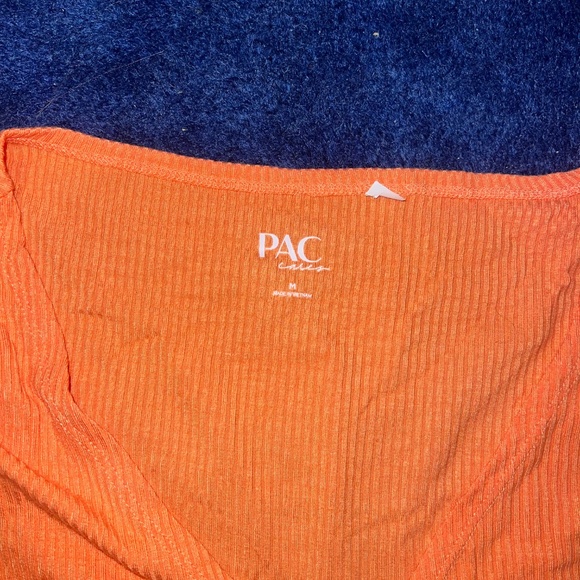Orange Pacsun Keyhole Going Out Top Size M - Picture 2 of 3